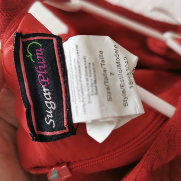 Sugar plum Christmas red dress 7t - Picture 8 of 8